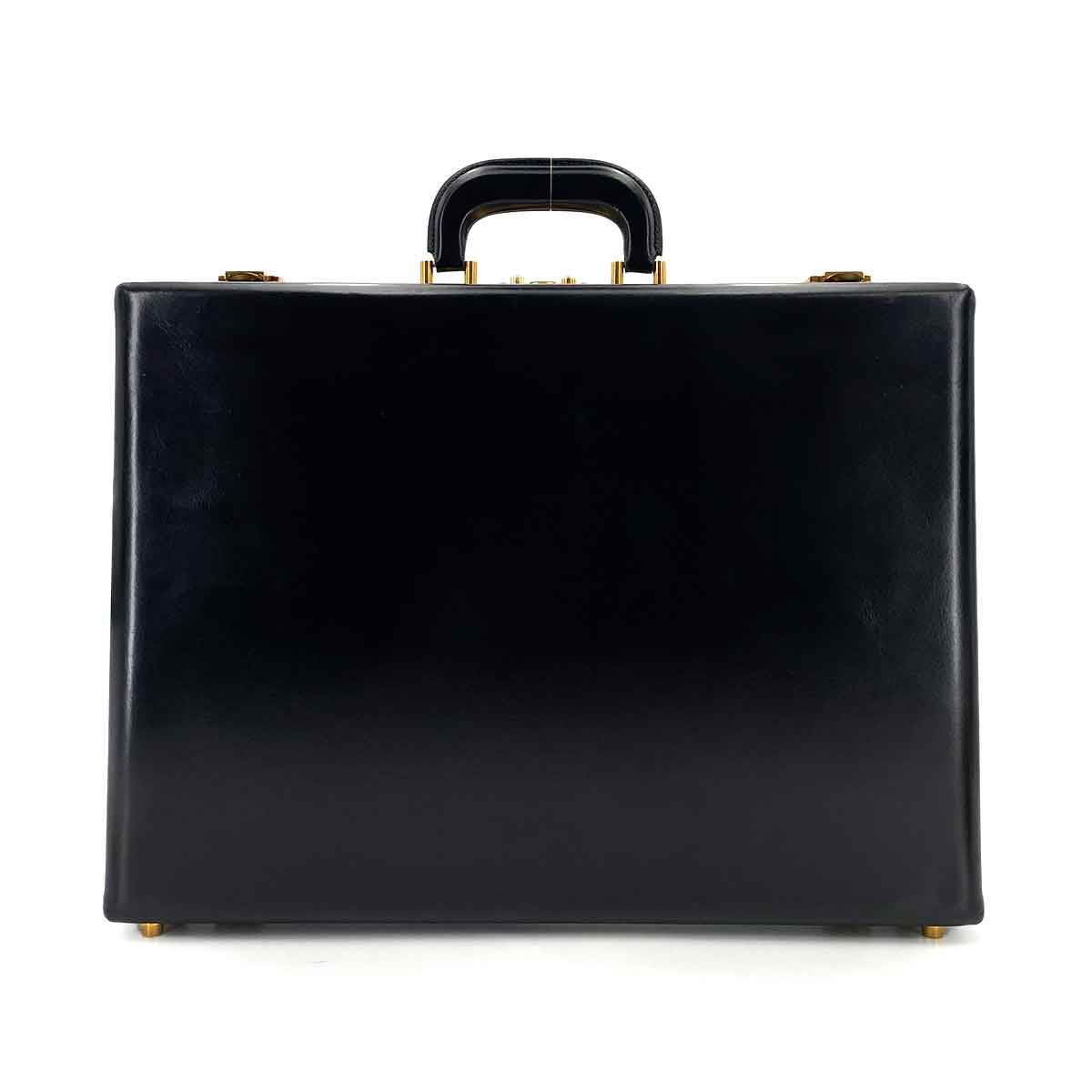 HERMES ATTASH CASE BLACK BOX CALF HAND BAG 〇P 90245565