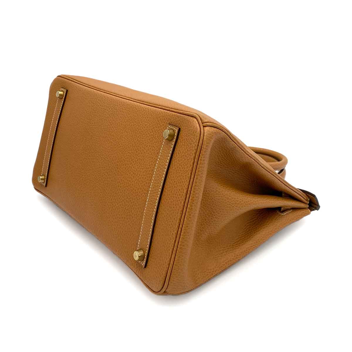 HERMES BIRKIN 35 NATURAL ARDENNES HAND BAG □B 90245566