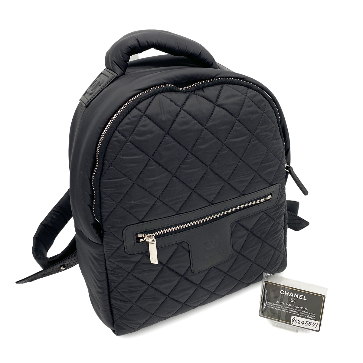 CHANEL COCO COCOON BACK PACK BLACK NYLON 90245571
