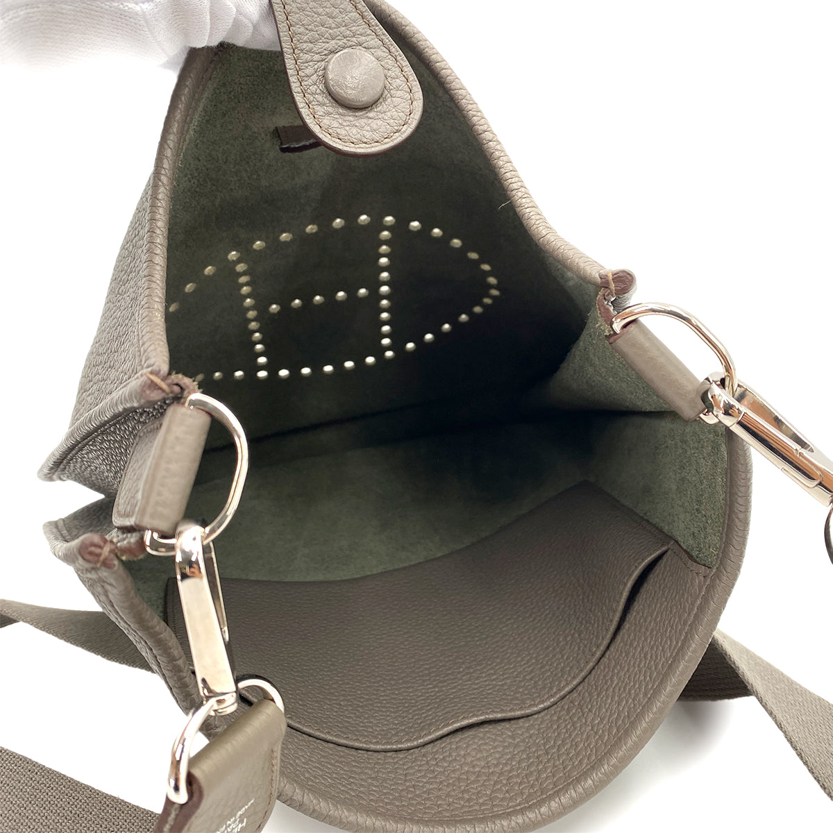 HERMES EVELYNE PM ETAIN TAURILLON CLEMENCE SHOULDER BAG □O 90245649