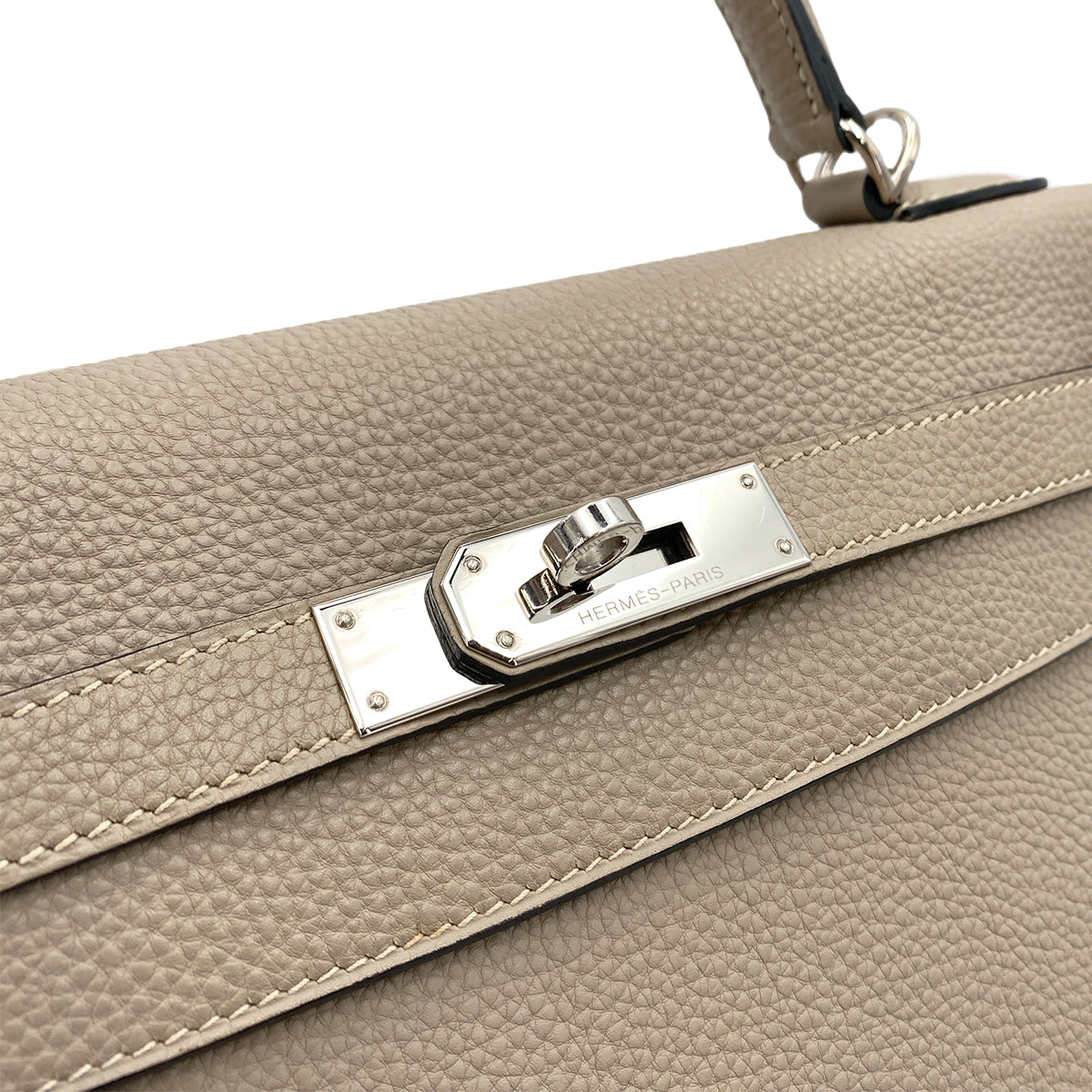 HERMES KELLY 32 RETOURNE GRIS TOURTERELLE TOGO HAND SHOULDER BAG □K SHW 90245661