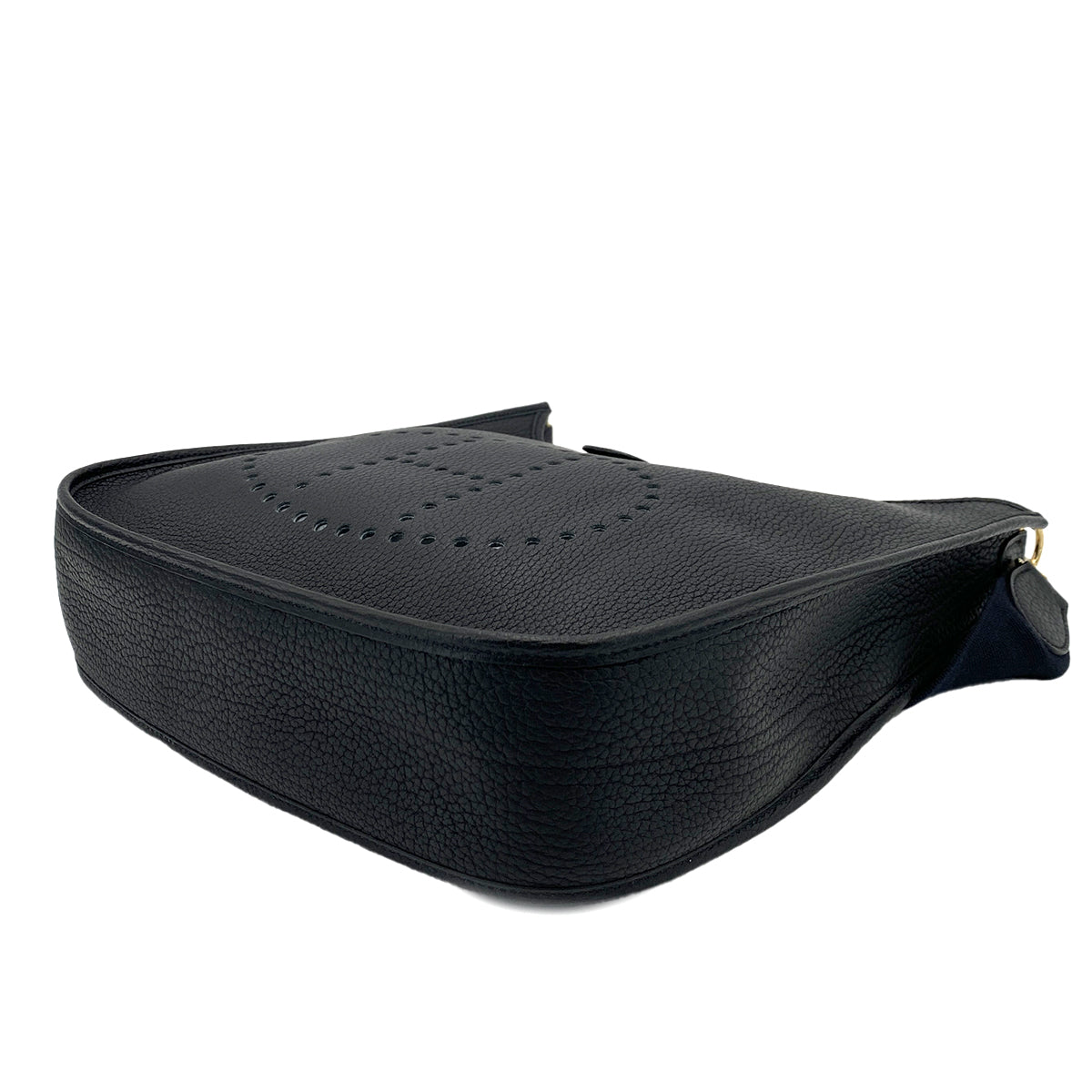 HERMES EVELYNE GM BLACK FJORD SHOULDER BAG □B 90245667