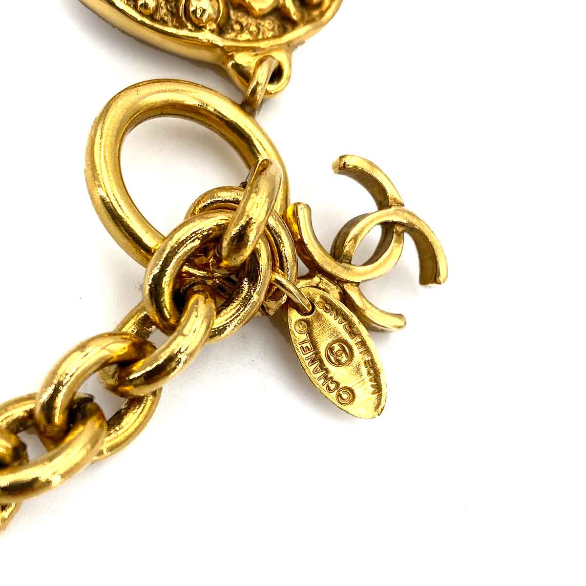 CHANEL VINTAGE NECKLACE GRIBOA ROUND COLORSTONE ACCESSORY 90245681
