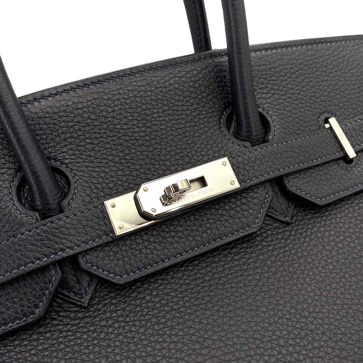 HERMES BIRKIN 35 BLUE INDIGO TAURILLON CLEMENCE HAND BAG □H 90245792