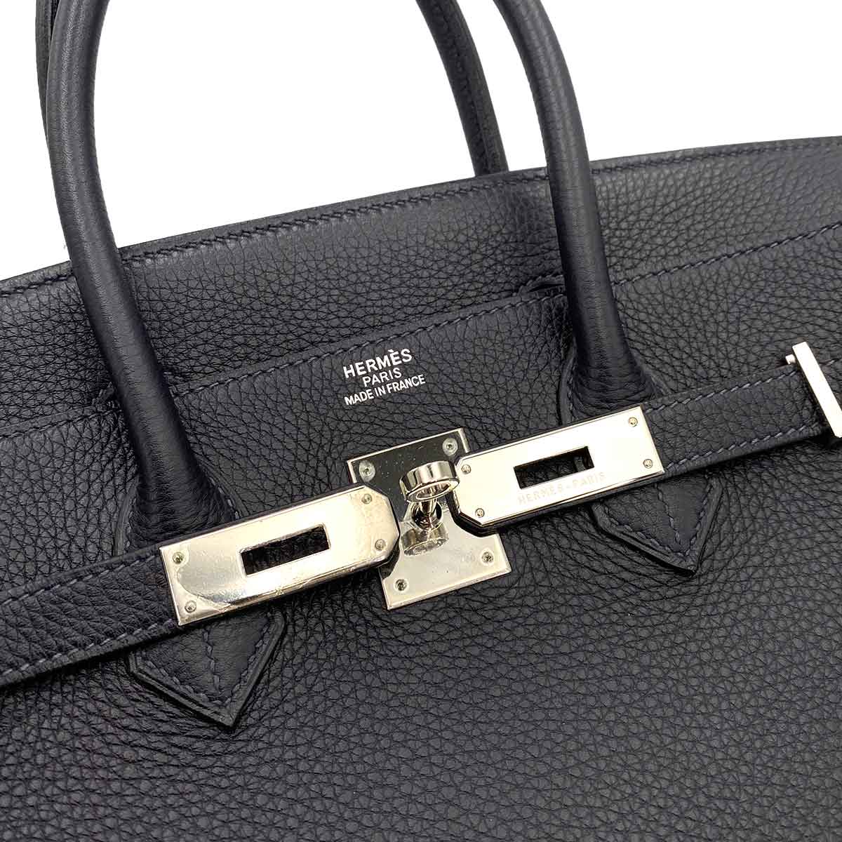 HERMES BIRKIN 35 BLUE INDIGO TAURILLON CLEMENCE HAND BAG □H 90245792