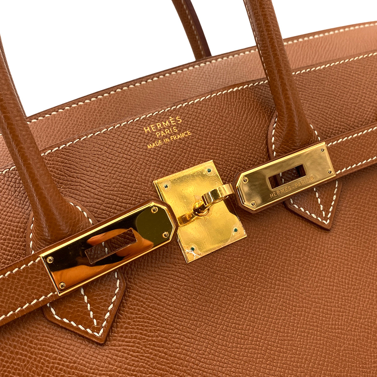 HERMES BIRKIN 35 GOLD COUCHEVEL HAND BAG □B GHW 90245793