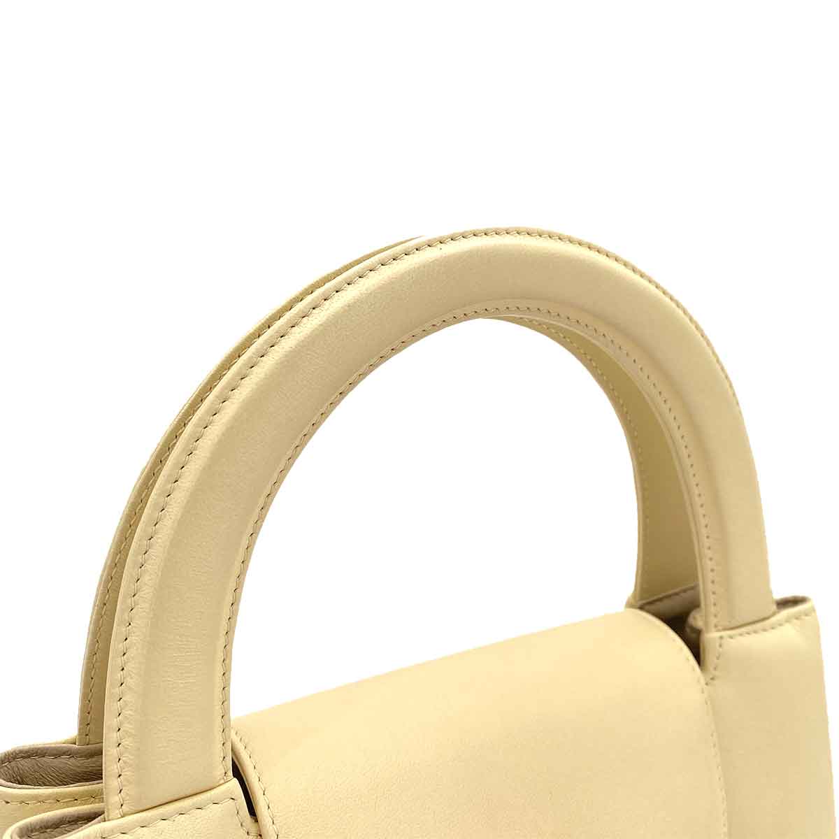 CHANEL VINTAGE COCO HAND BAG BEIGE LAMB SKIN 90245796