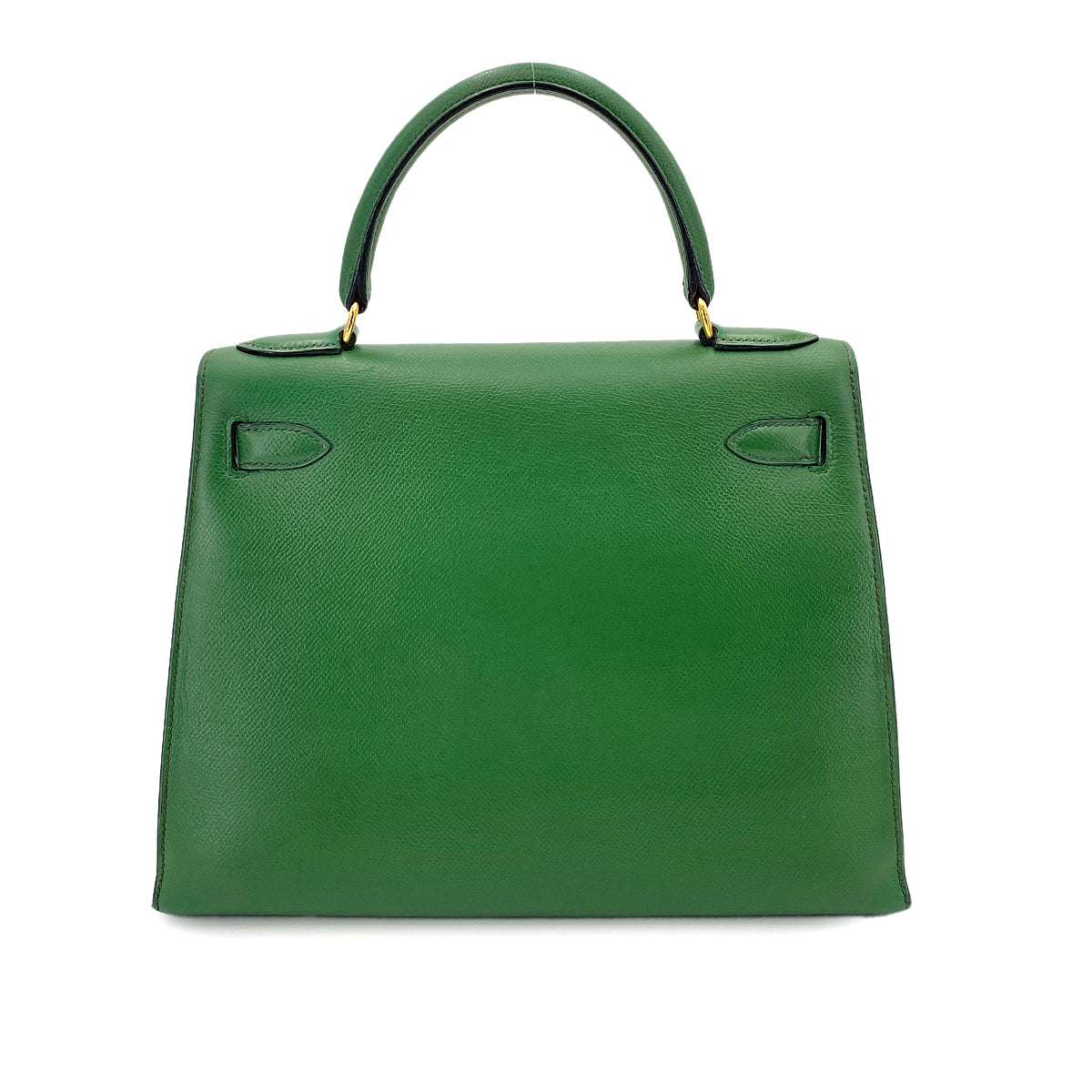 HERMES KELLY 28 SELLIER GREEN TYPE COUCHVEL HAND SHOULDER BAG 〇X 90246310