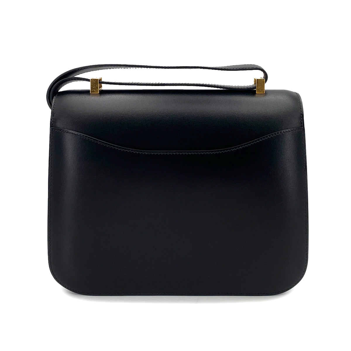 HERMES CONSTANCE 24 BLACK BOXCALF SHOULDER BAG □E 90246343