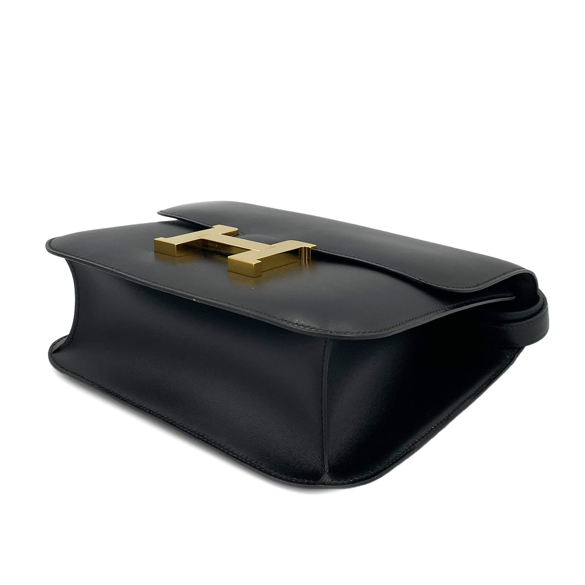 HERMES CONSTANCE 24 BLACK BOXCALF SHOULDER BAG □E 90246343