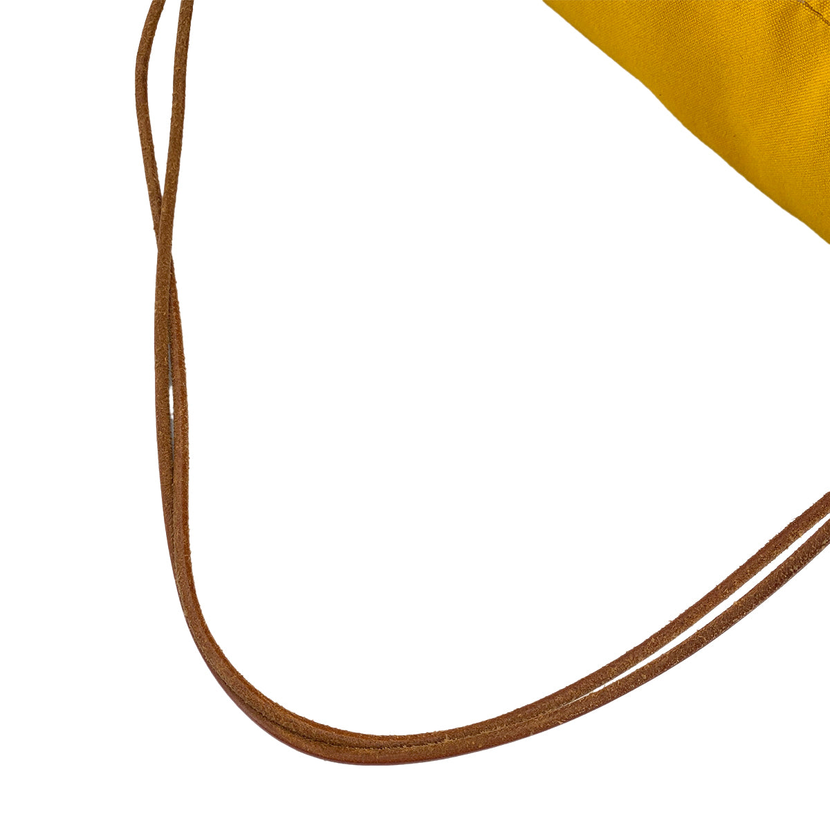 HERMES POLOCHON MIMILE GM YELLOW COTTON SHOULDER BAG 90246346