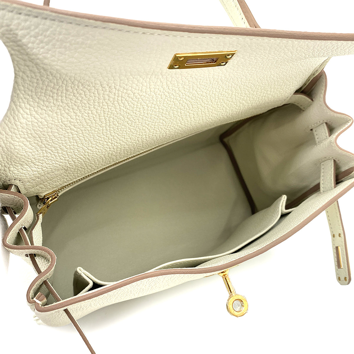 HERMES KELLY 25 RETOURNE MUSHROOM TOGO HAND SHOULDER BAG B 90246351