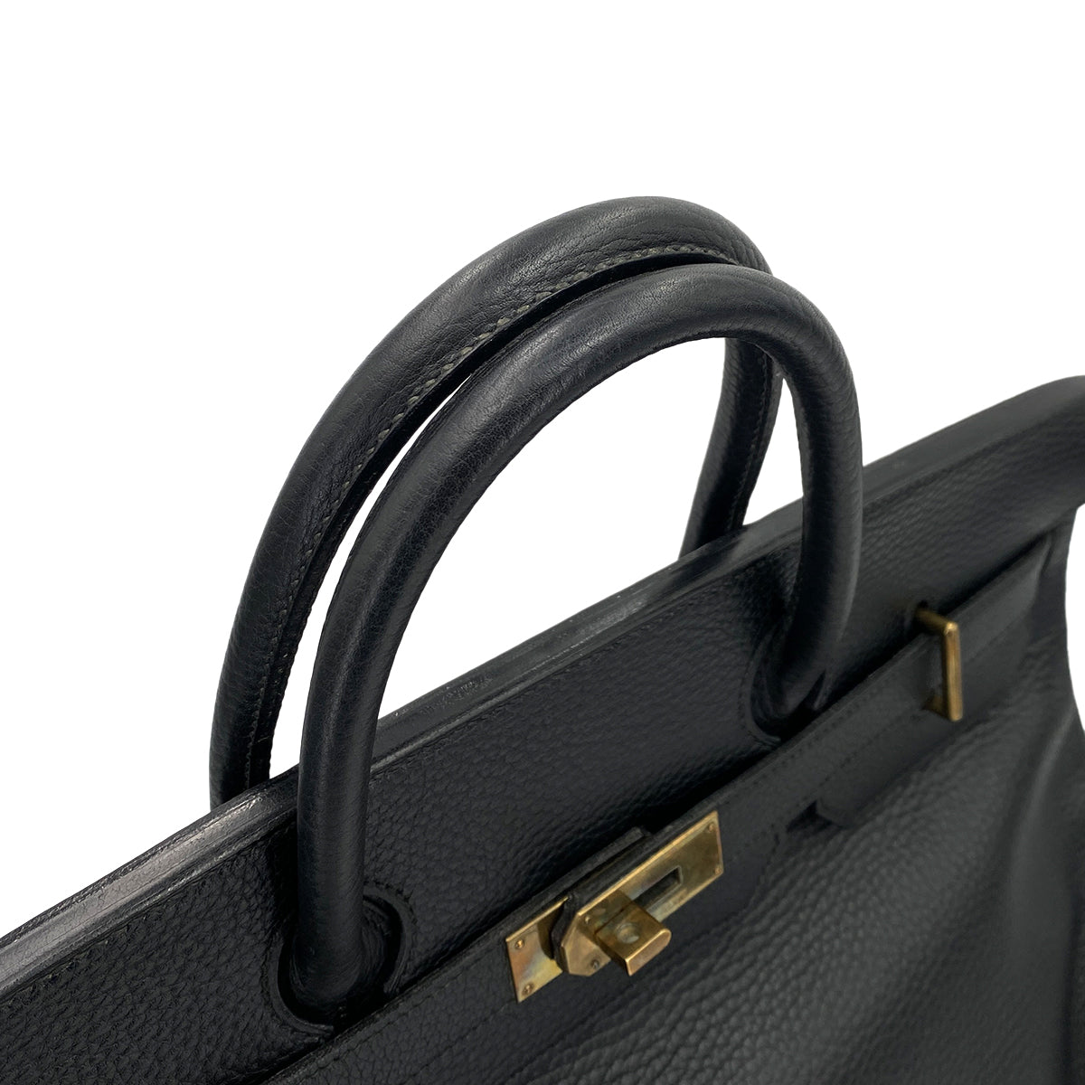 HERMES HAUT A COURROIES 45 BLACK ARDENNES HAND BAG 〇W 90246359