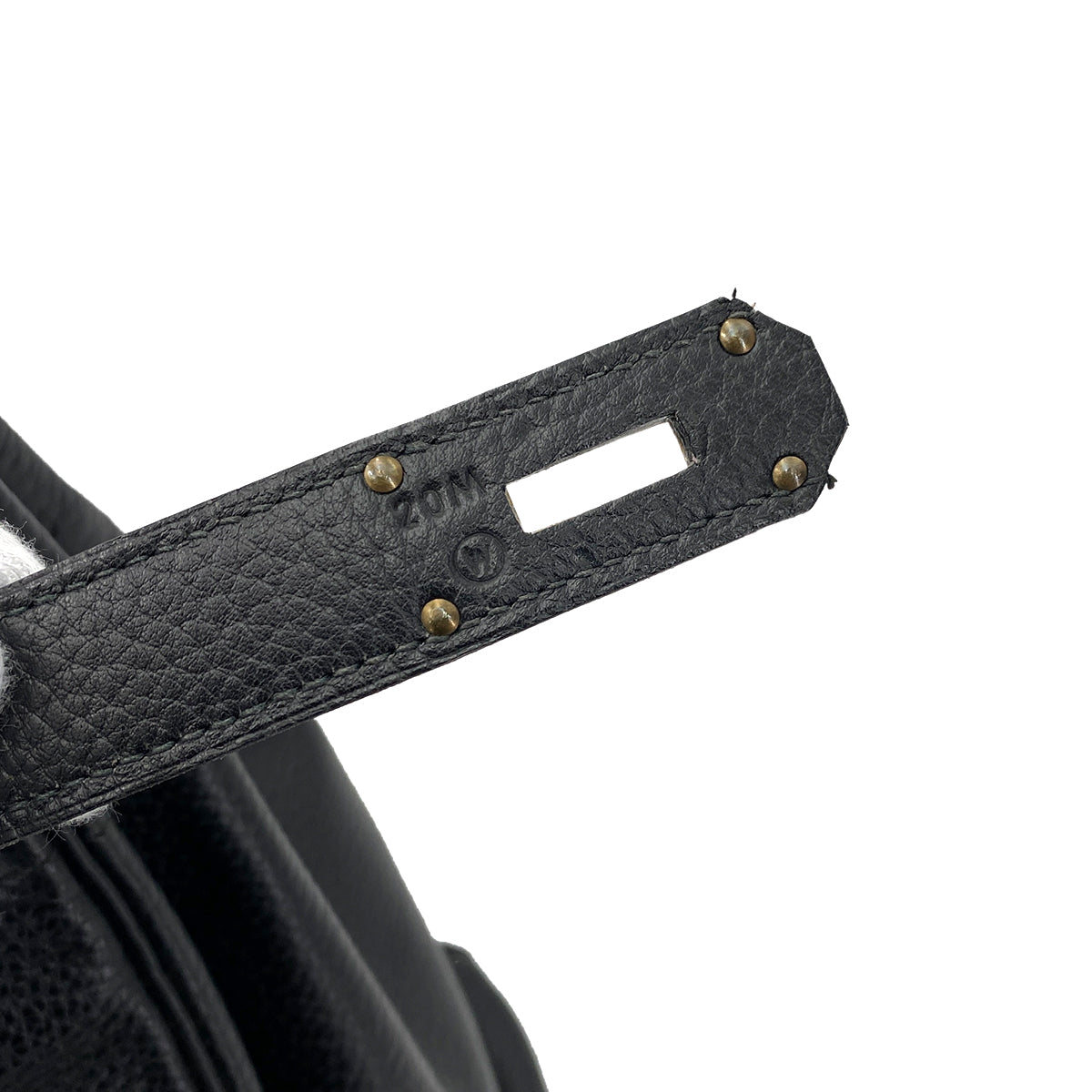 HERMES HAUT A COURROIES 45 BLACK ARDENNES HAND BAG 〇W 90246359