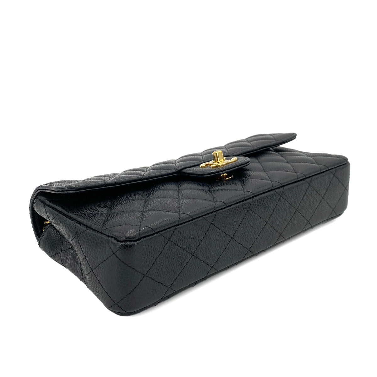 CHANEL MATELASSE CHAIN SHOULDER BAG BLACK CAVIAR SKIN 90246365