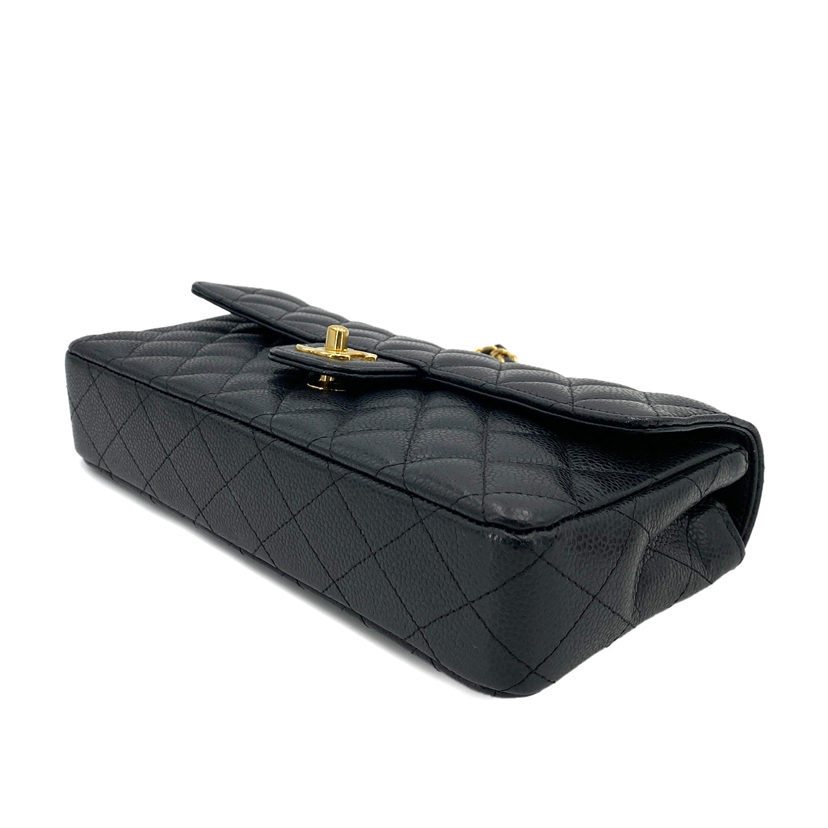 CHANEL MATELASSE CHAIN SHOULDER BAG BLACK CAVIAR SKIN 90246365