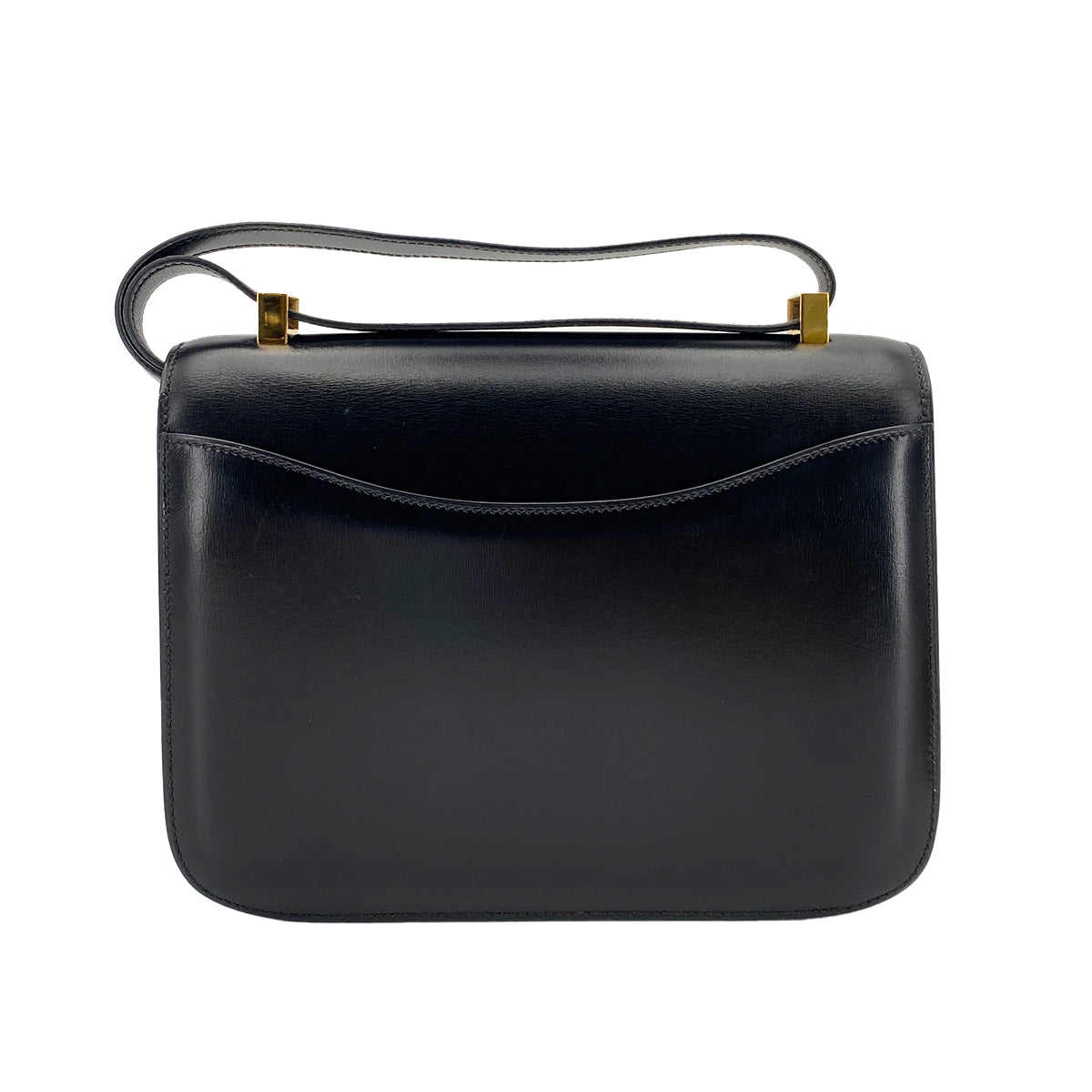 HERMES CONSTANCE BLACK BOXCALF SHOULDER BAG 〇R 90246911