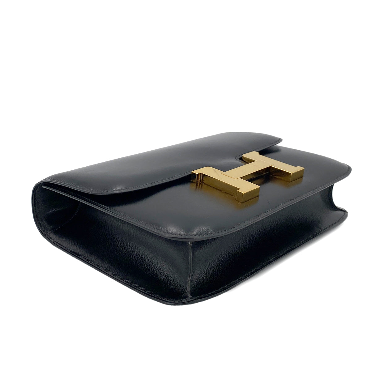 HERMES CONSTANCE BLACK BOXCALF SHOULDER BAG 〇R 90246911