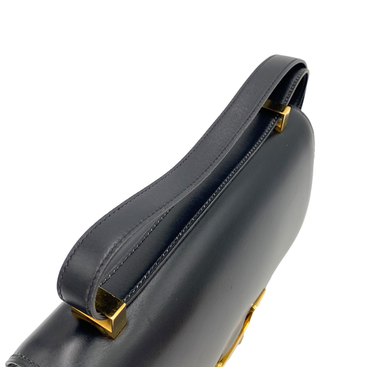 HERMES CONSTANCE BLACK BOXCALF SHOULDER BAG 〇R 90246911
