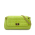 CHANEL VINTAGE 2.55 CHOCOLATE BAR CHAIN SHOULDER BAG GREEN LAMB SKIN 90246923 - PURPOSE