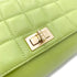 CHANEL VINTAGE 2.55 CHOCOLATE BAR CHAIN SHOULDER BAG GREEN LAMB SKIN 90246923 - PURPOSE