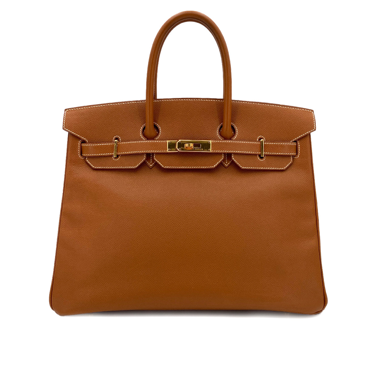 HERMES BIRKIN 35 GOLD COUCHEVEL HAND BAG 〇Z 90246979