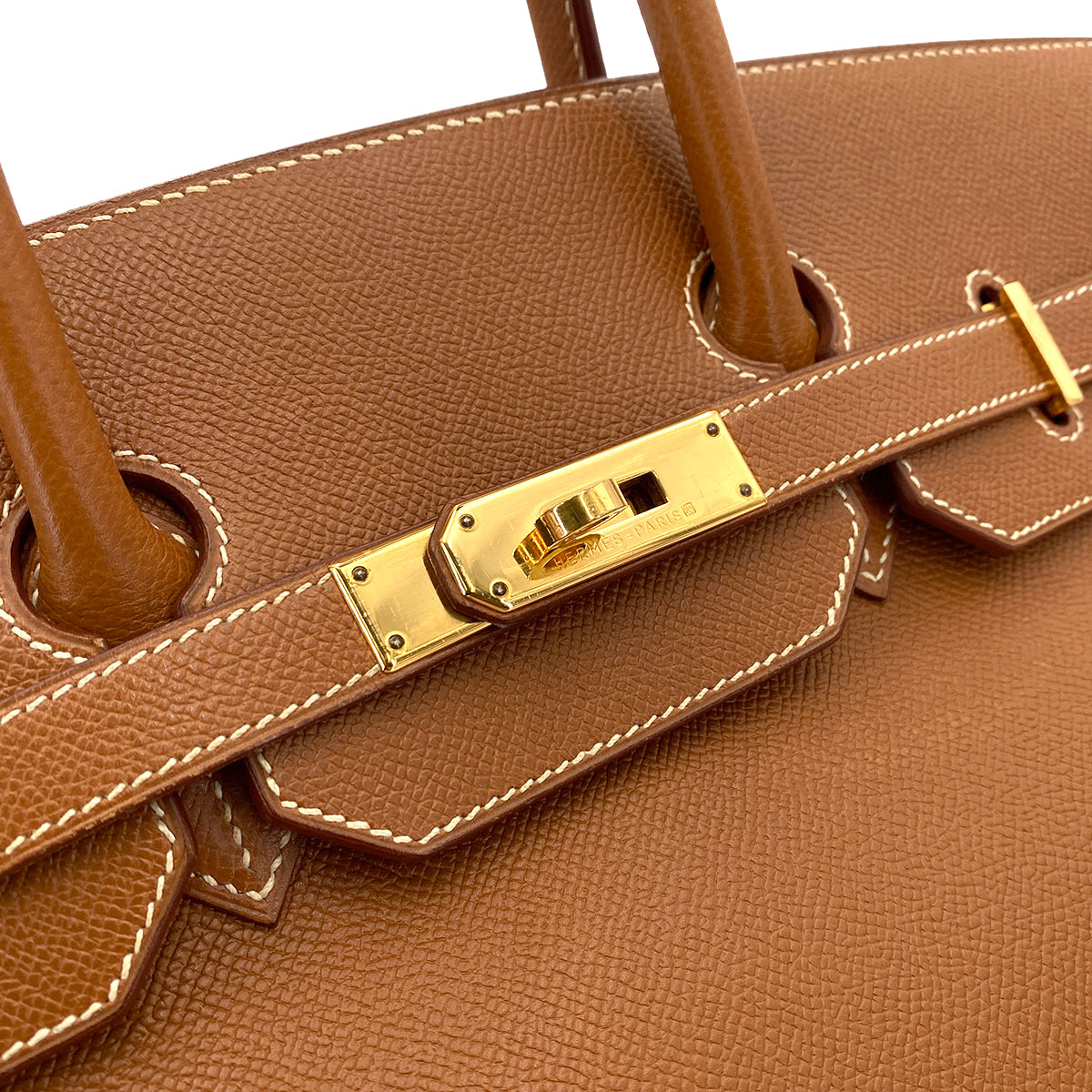 HERMES BIRKIN 35 GOLD COUCHEVEL HAND BAG 〇Z 90246979