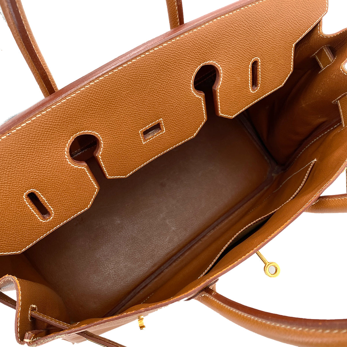 HERMES BIRKIN 35 GOLD COUCHEVEL HAND BAG 〇Z 90246979