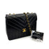 CHANEL VINTAGE MADEMOISELLE CHAIN SHOULDER BAG BLACK LAMB SKIN 90247089 - PURPOSE