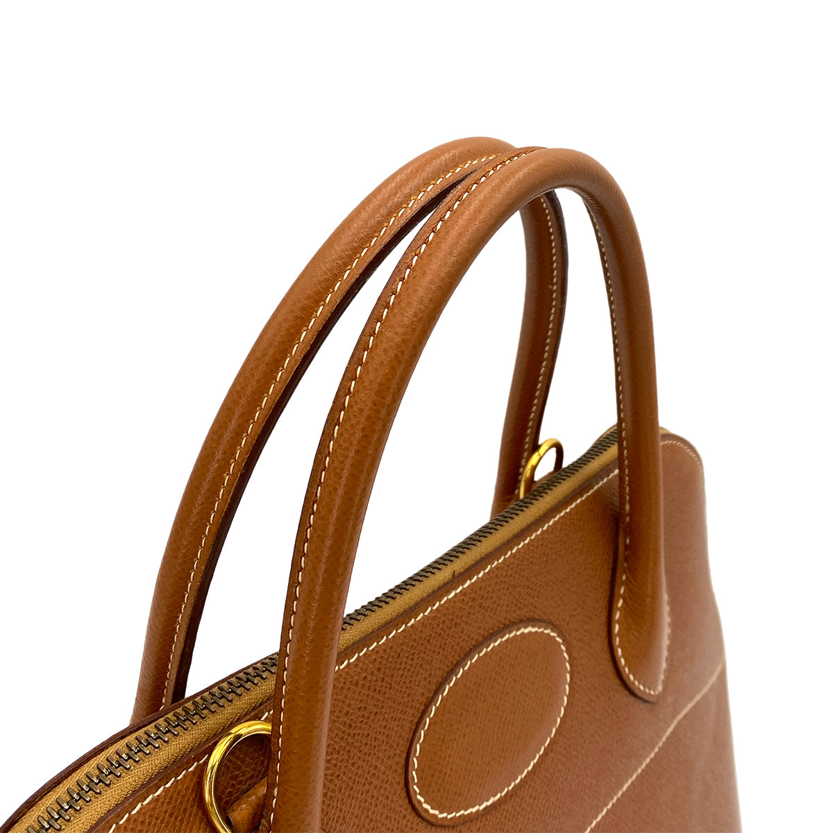 HERMES BOLIDE 31 GOLD COUCHEVEL HAND SHOULDER BAG 〇X 90247095
