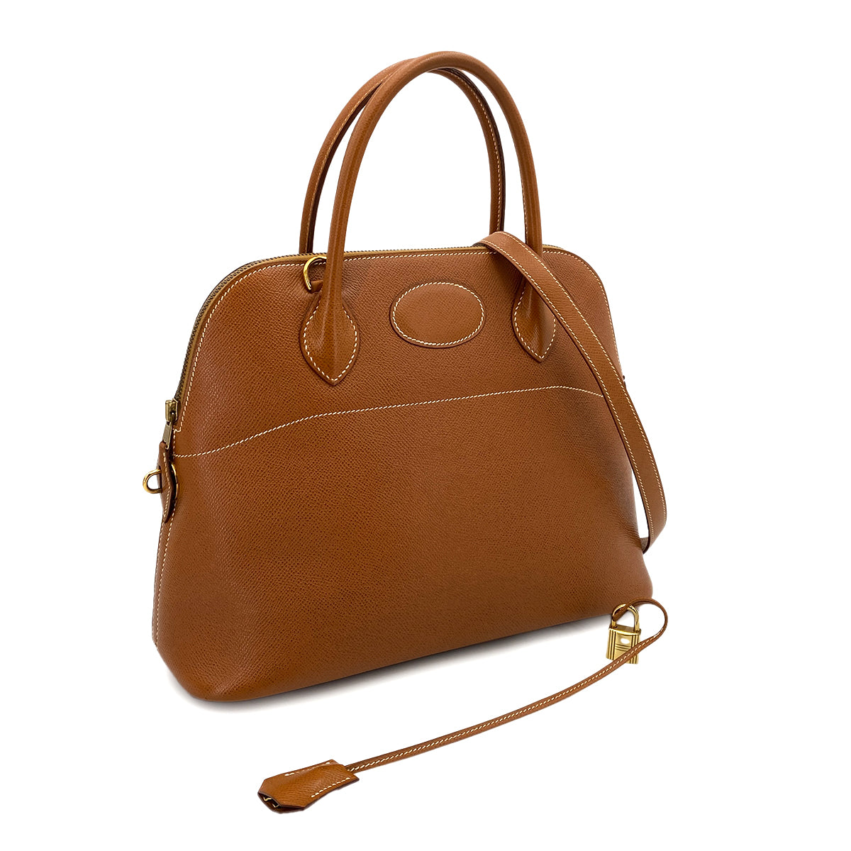 HERMES BOLIDE 31 GOLD COUCHEVEL HAND SHOULDER BAG 〇X 90247095