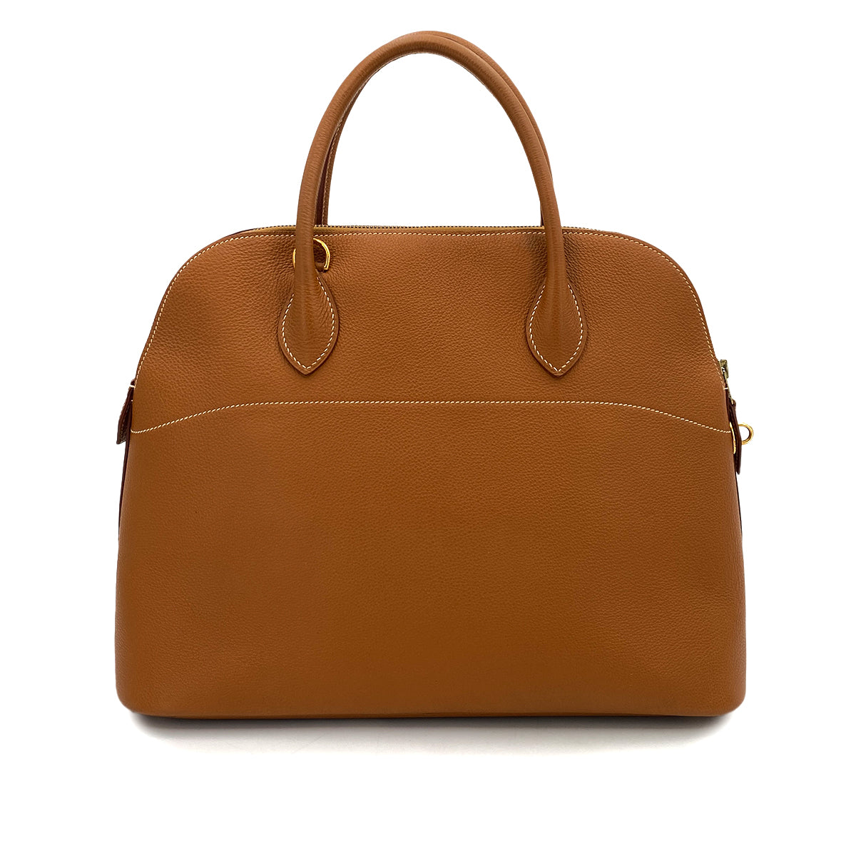 HERMES BOLIDE 35 GOLD VACHE LIEGE HAND SHOULDER BAG □D 90247096