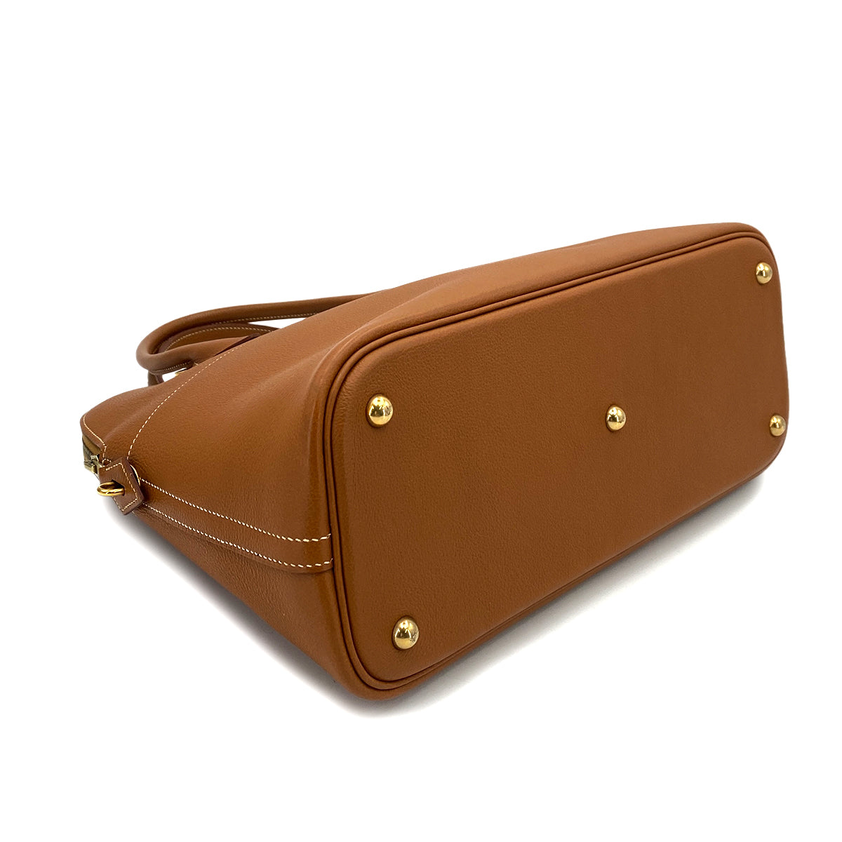 HERMES BOLIDE 35 GOLD VACHE LIEGE HAND SHOULDER BAG □D 90247096