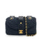 CHANEL VINTAGE CHAIN SHOULDER BAG NAVY RAFFIA 90247136 - PURPOSE