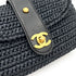 CHANEL VINTAGE CHAIN SHOULDER BAG NAVY RAFFIA 90247136 - PURPOSE