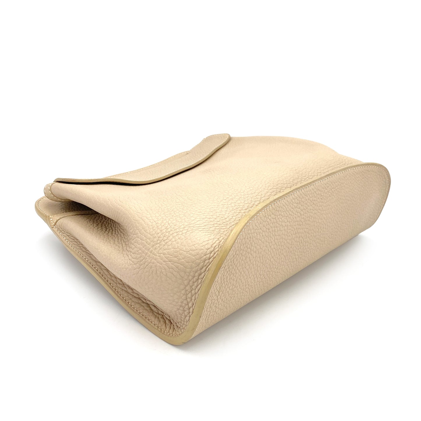 HERMES SHOULDER BAG BEIGE TYPE TAURILLON CLEMENCE □F 90247165