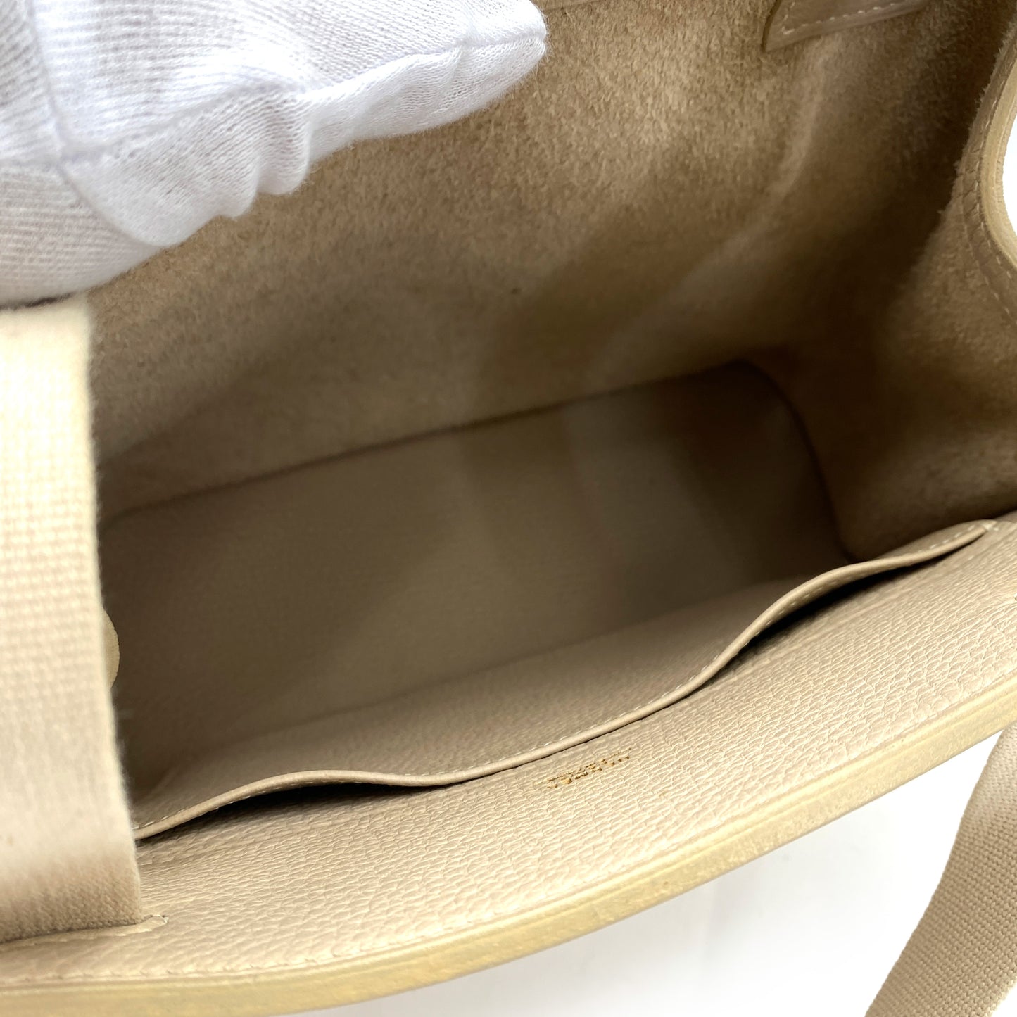 HERMES SHOULDER BAG BEIGE TYPE TAURILLON CLEMENCE □F 90247165