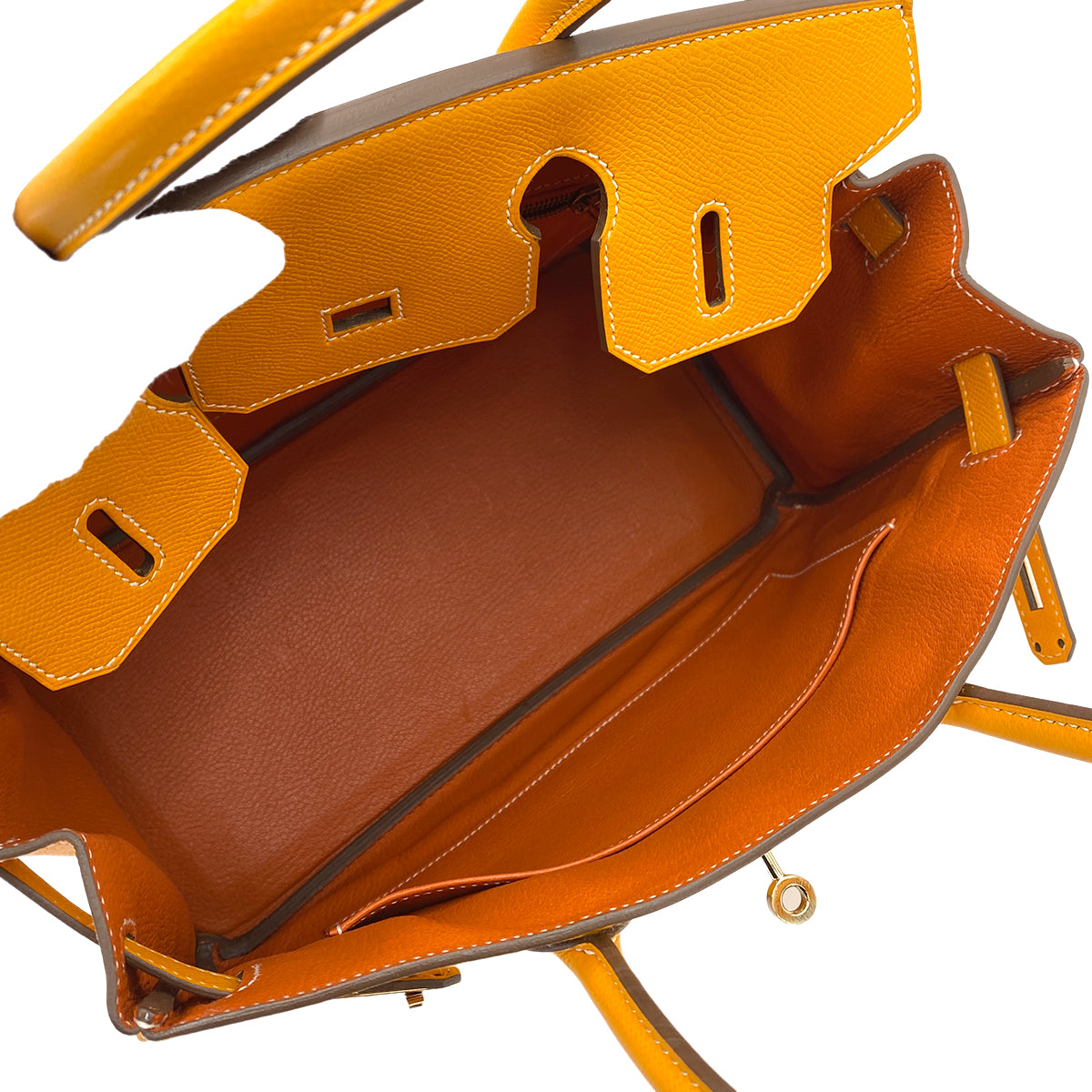 HERMES CANDY BIRKIN 30 JAUNE D'OR MANGUE EPSOM HAND BAG □P 90247166