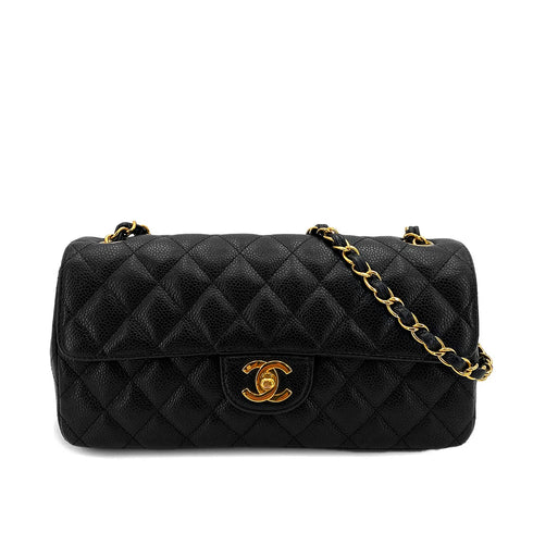 CHANEL VINTAGE MATELASSE CHAIN SHOULDER BAG BLACK CAVIAR SKIN 90247179 - PURPOSE