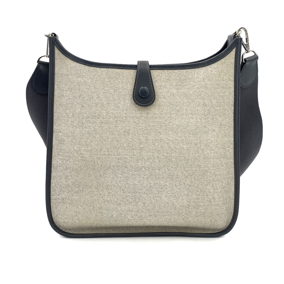 HERMES EVELYNE PM GRAPHITE BOXCALF TOILE H SHOULDER BAG □K 90247187