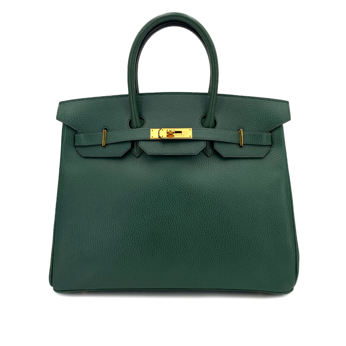 HERMES BIRKIN 35 GREEN TYPE ARDENNES HAND BAG 〇Z 90247300