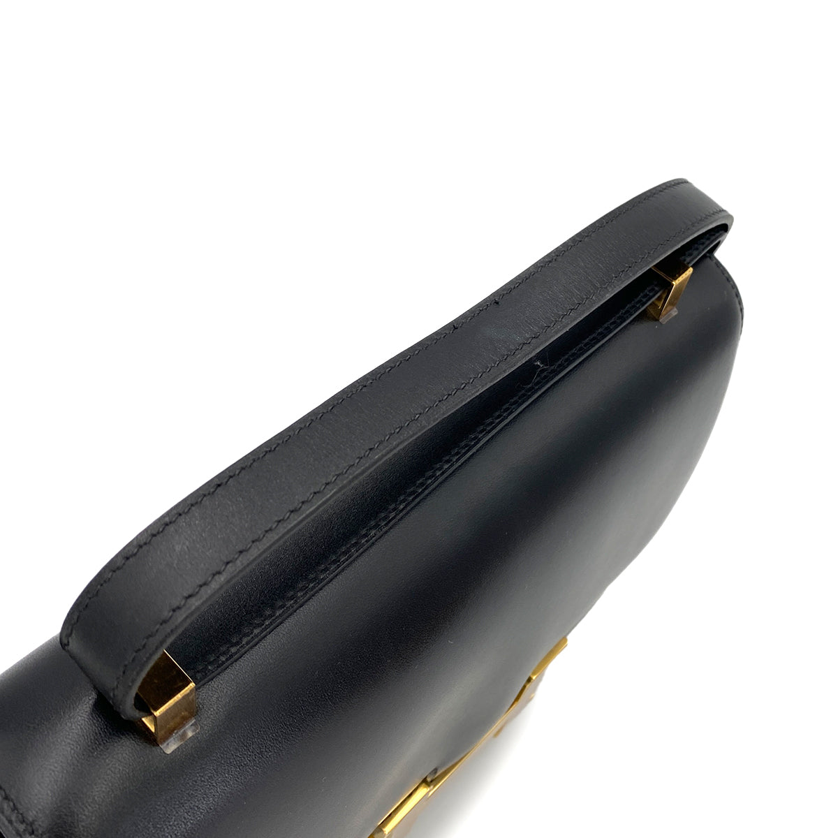 HERMES CONSTANCE BLACK BOXCALF SHOULDER BAG □G 90247311