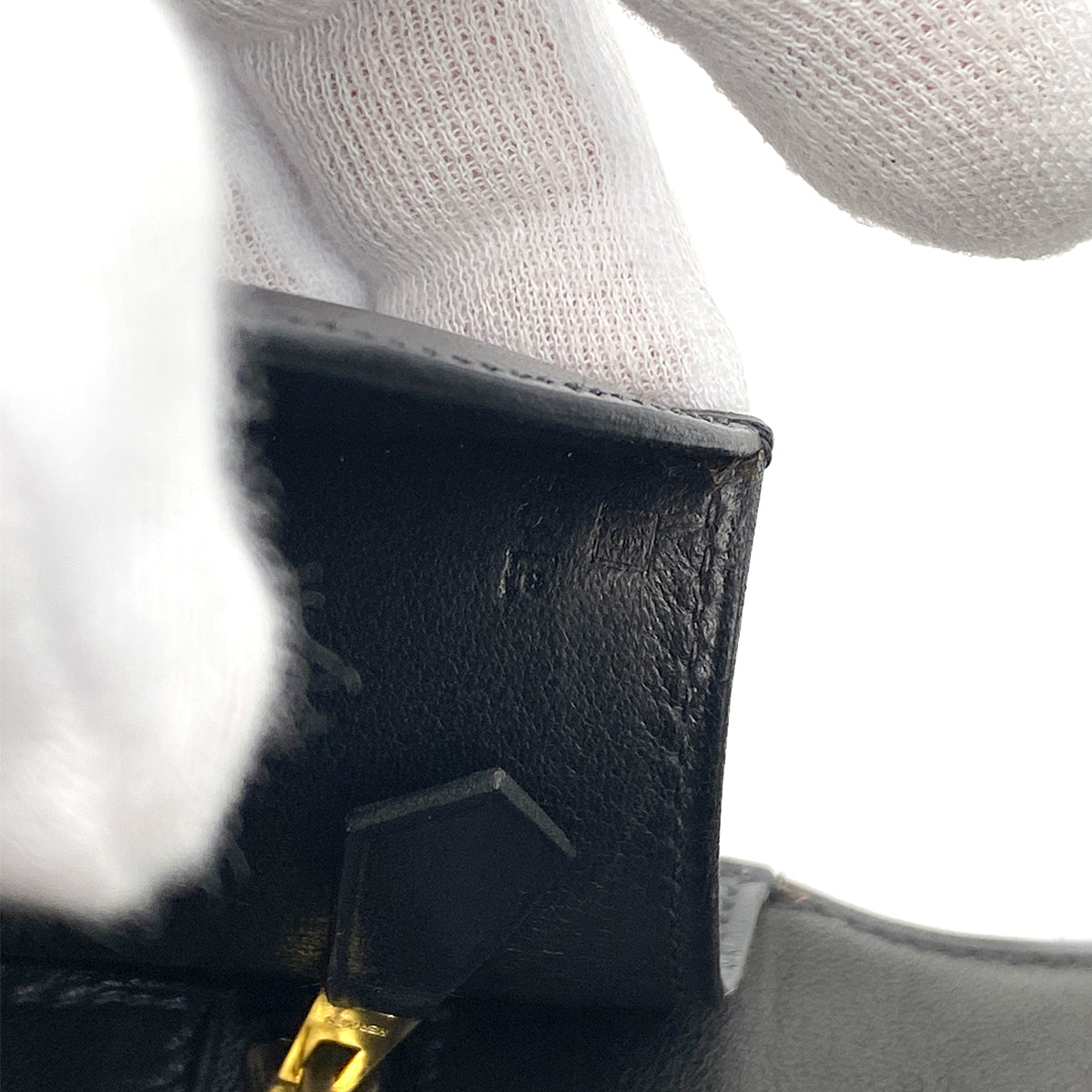 HERMES CONSTANCE BLACK BOXCALF SHOULDER BAG □G 90247311
