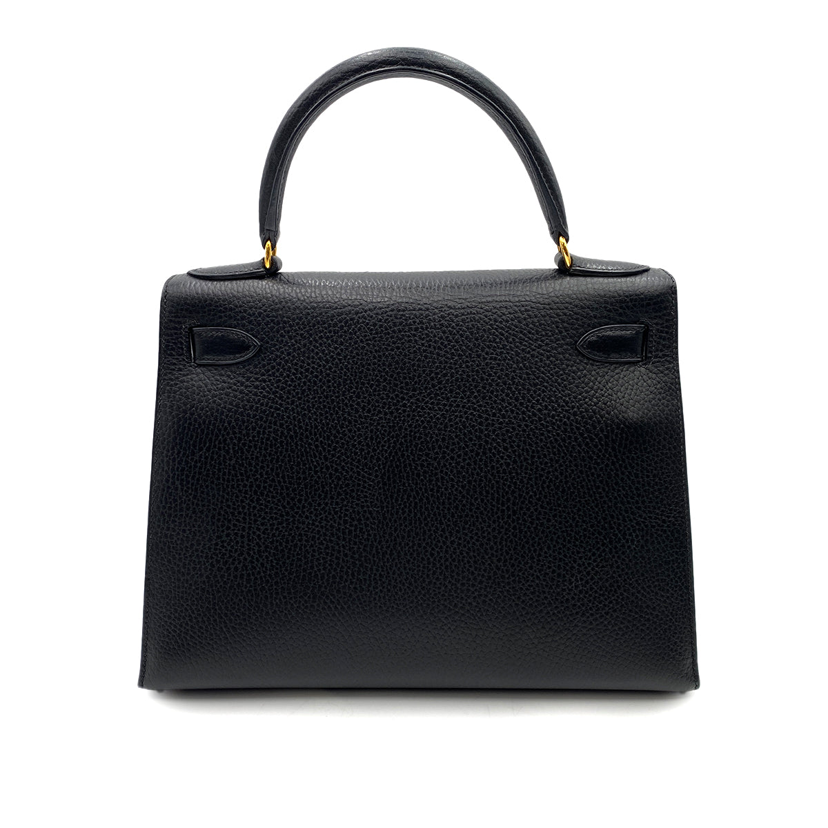 HERMES KELLY 28 SELLIER BLACK ARDENNES HAND SHOULDER BAG □B 90247318