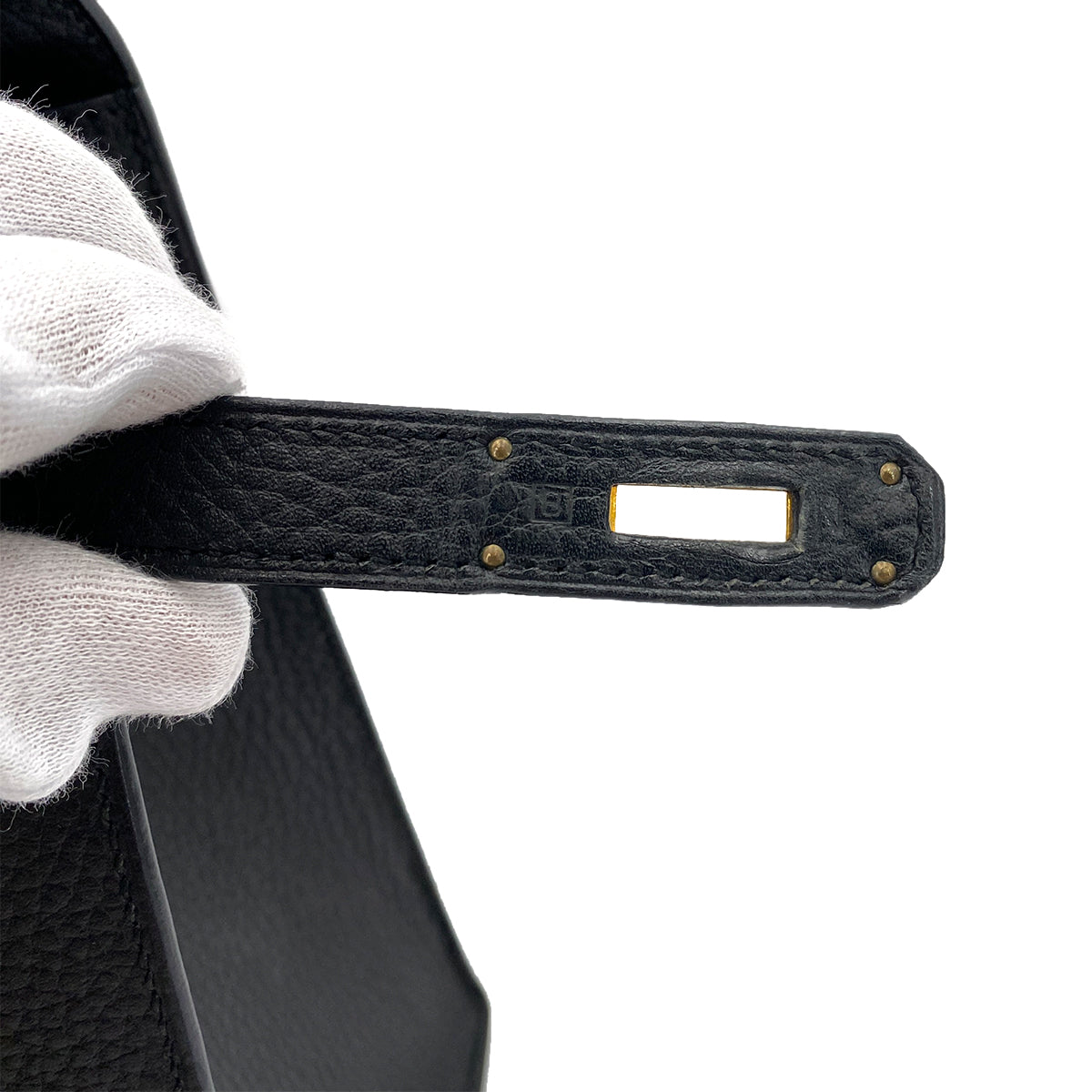 HERMES KELLY 28 SELLIER BLACK ARDENNES HAND SHOULDER BAG □B 90247318