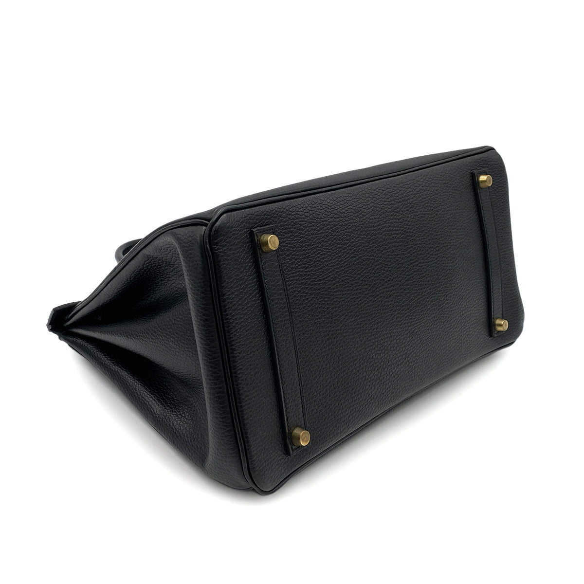 HERMES BIRKIN 35 BLACK ARDENNES HAND BAG □A GHW 90247384