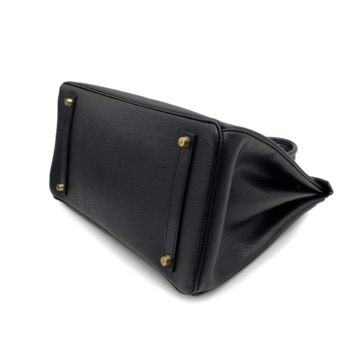 HERMES BIRKIN 35 BLACK ARDENNES HAND BAG □A GHW 90247384