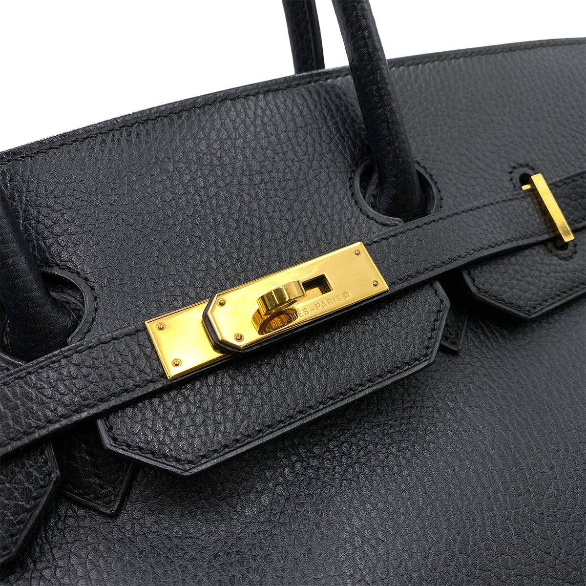 HERMES BIRKIN 35 BLACK ARDENNES HAND BAG □A GHW 90247384