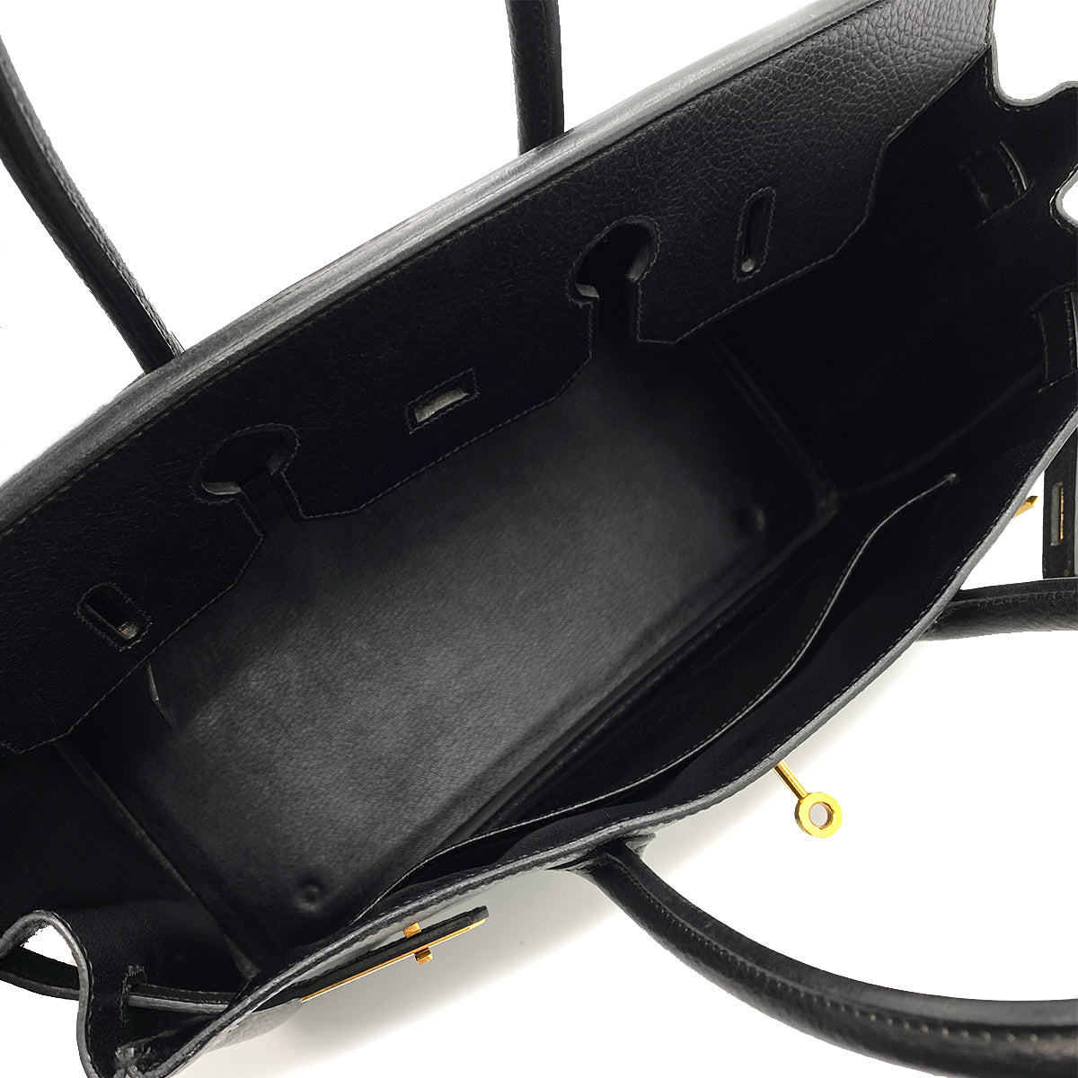HERMES BIRKIN 35 BLACK ARDENNES HAND BAG □A GHW 90247384