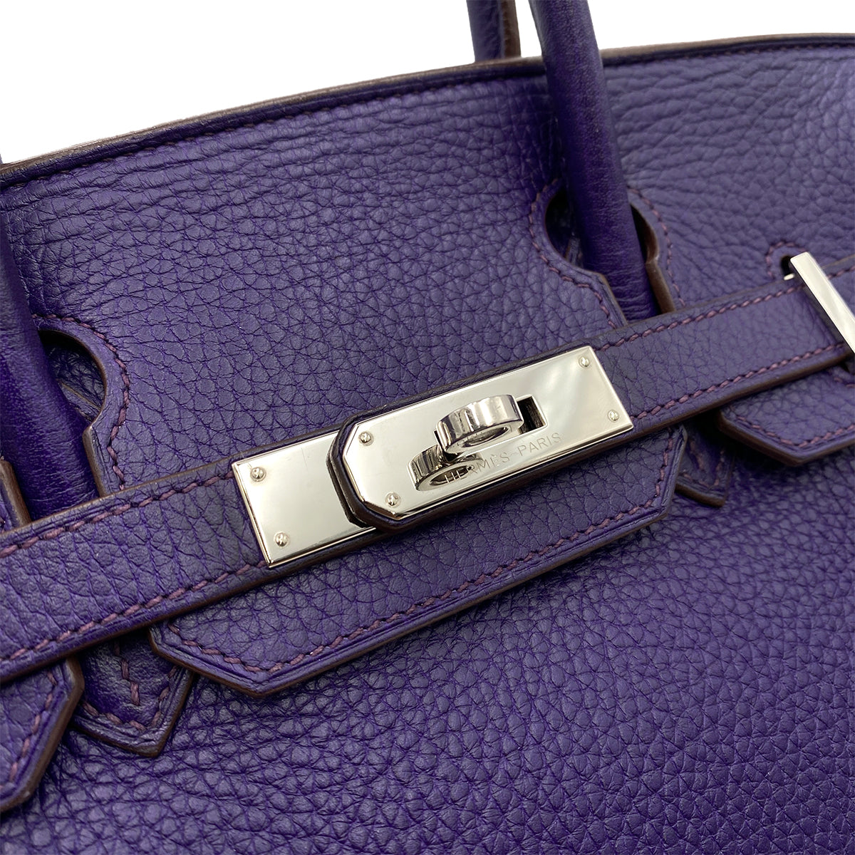 HERMES BIRKIN 30 IRIS TAURILLON CLEMENCE HAND BAG □N SHW 90247385